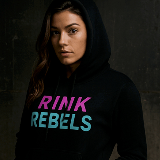 Rink Rebels wordmark hoodie